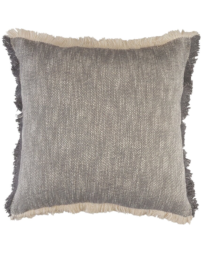 Lr Home Aarna Unique Two-tone Throw Pillow In Grey
