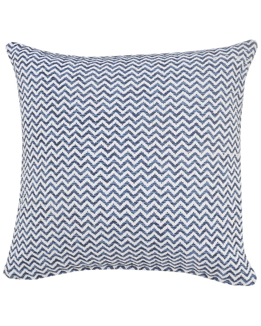 Lr Home Ingrid Blue And White Chevron Throw Pillow