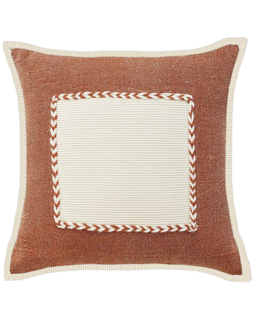 Lr Home Sabien Adobe Framed Throw Pillow In Brown