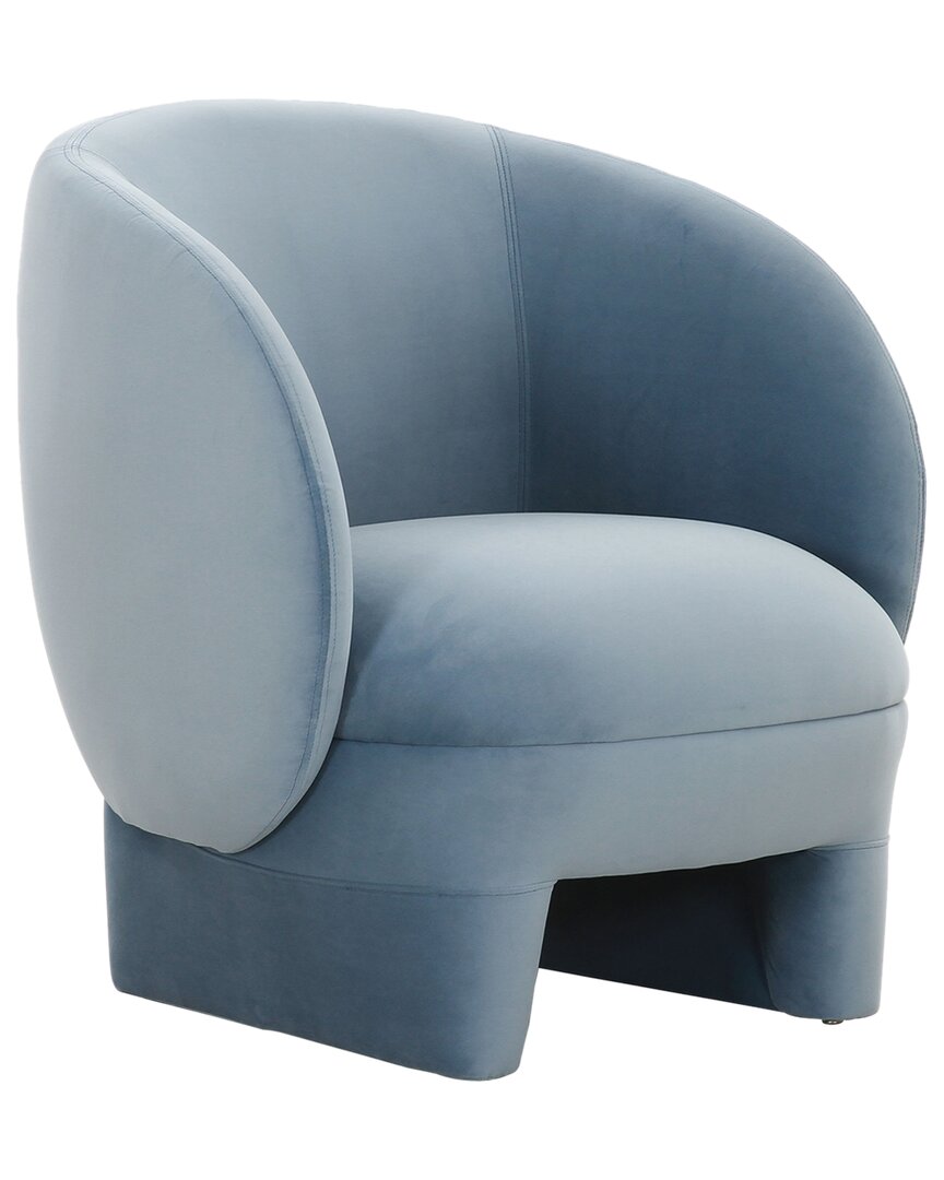 Tov Furniture Kiki Velvet Accent Chair In Blue