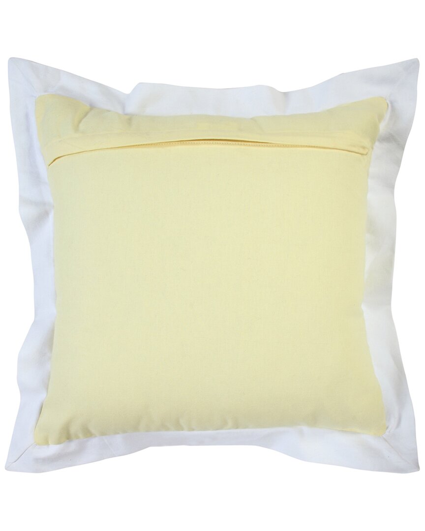 Lr Home Brynn Bordered Flange Frame Throw Pillow In Yellow