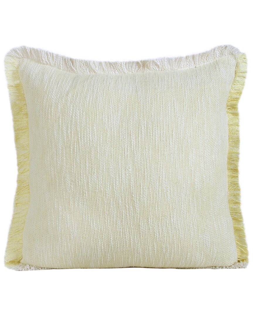 Lr Home Aarna Unique Neutral Two-tone Throw Pillow In Yellow