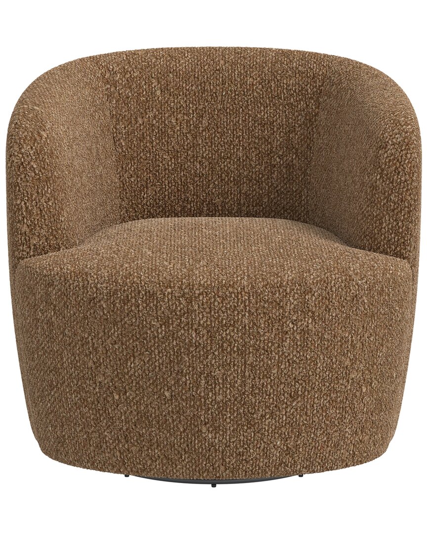 Skyline Furniture Upholstered Swivel Chair In Brown