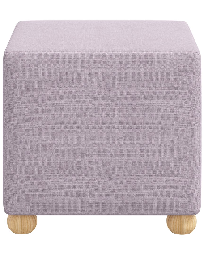 Skyline Furniture Upholstered Ottoman Linen In Purple