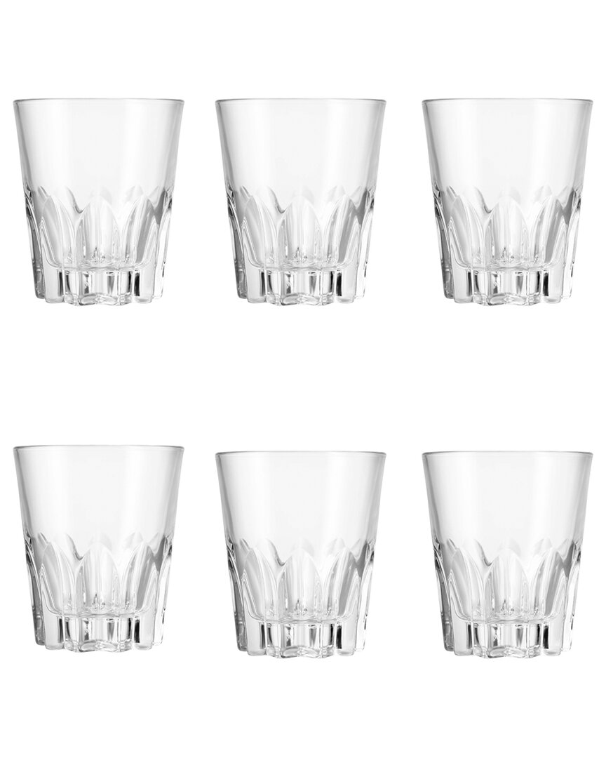 10 Strawberry Street Set Of 6 Stepback Glassware: Double Old Fashioned
