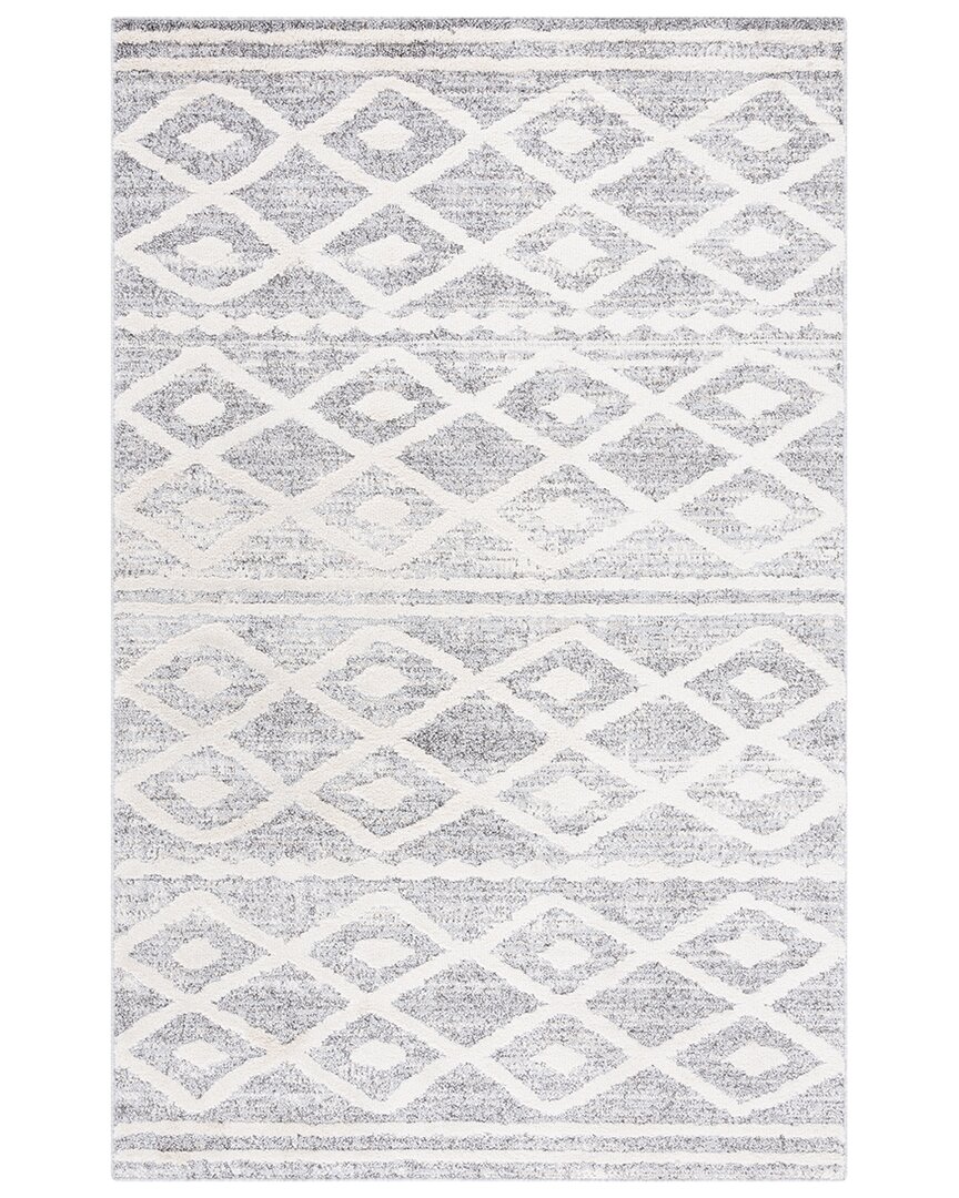 Martha Stewart Lucia Shag Polypropylene Pile Rug In Grey