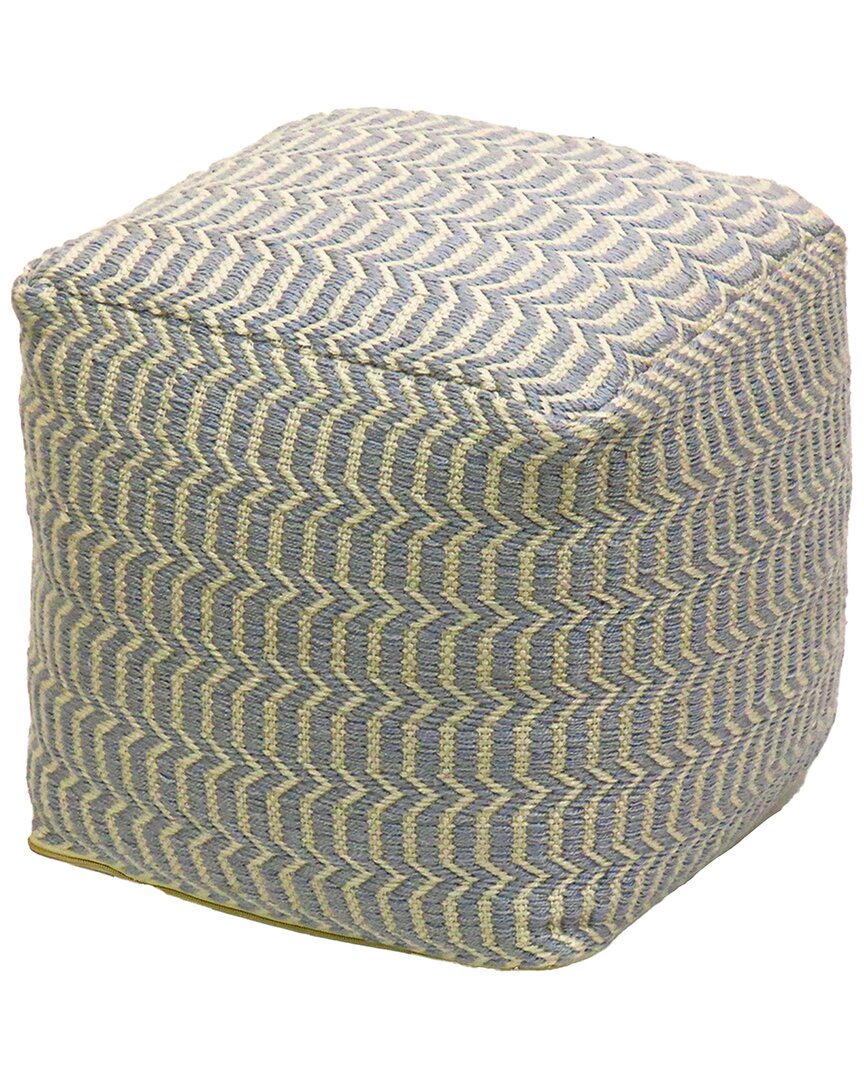 National Tree Company 16in Hand Woven Pouf Ottoman In Gray