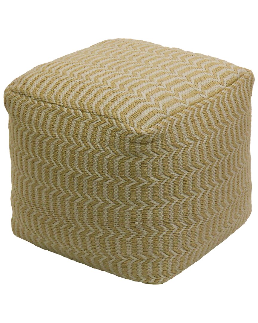 National Tree Company 16in Hand Woven Pouf Ottoman In Beige
