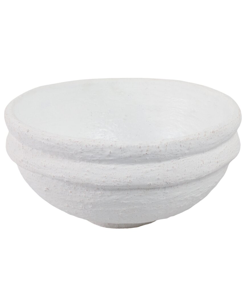 Sagebrook Home 12in Textured Terracotta Bowl