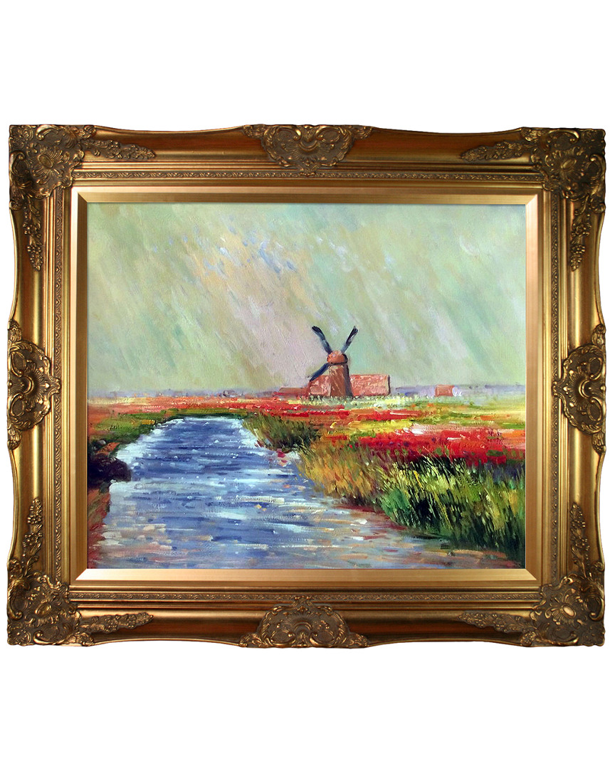 Overstock Art Tulip Field In Holland Oil Reproduction By Claude Monet ...