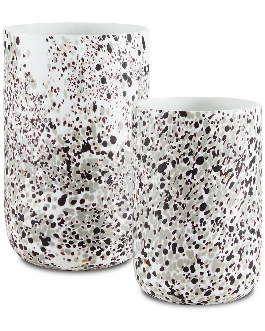 Currey & Company Set Of 2 Pari Confetti Vases In White