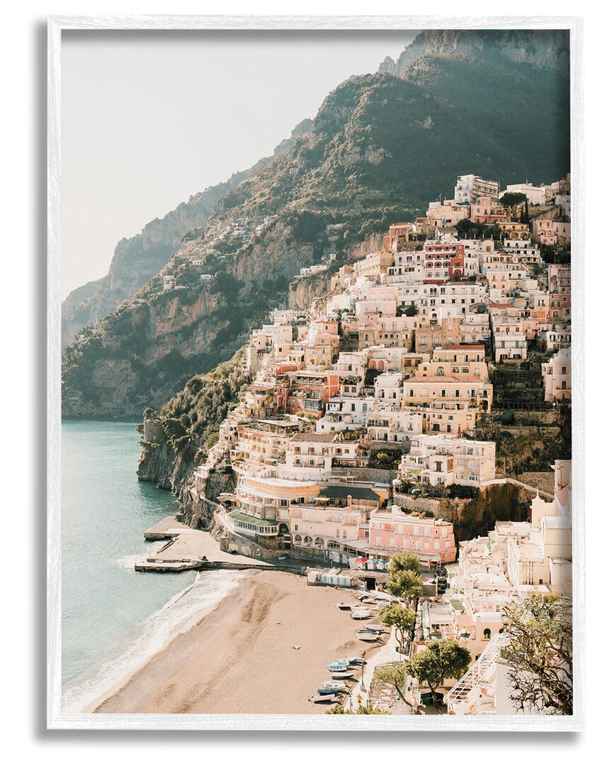 Stupell Cinque Terre Coastal Town Scenery Framed Giclee Wall Art By Krista Broadway