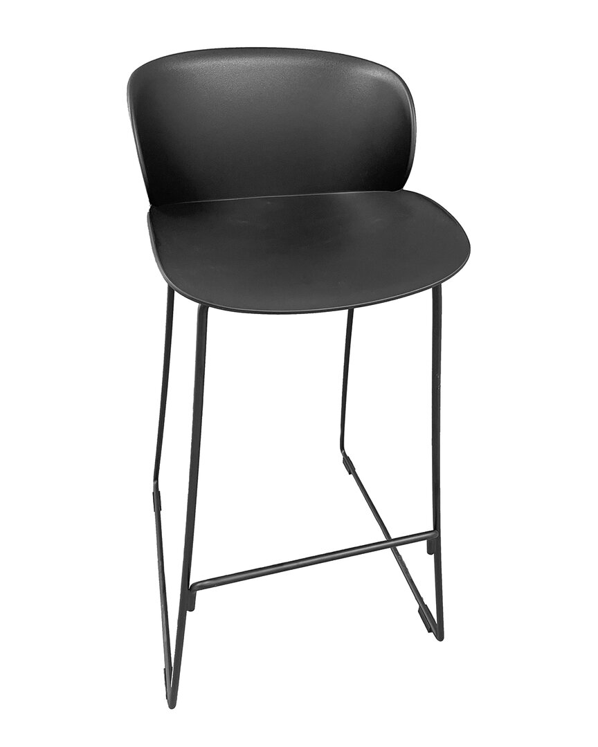 Pangea Home Set Of 2 Cal Barstools In Black