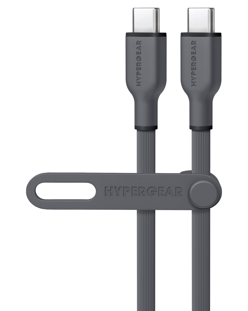 Hypergear Flexi Pro Usb-c To Usb-c Cable 6ft In Grey
