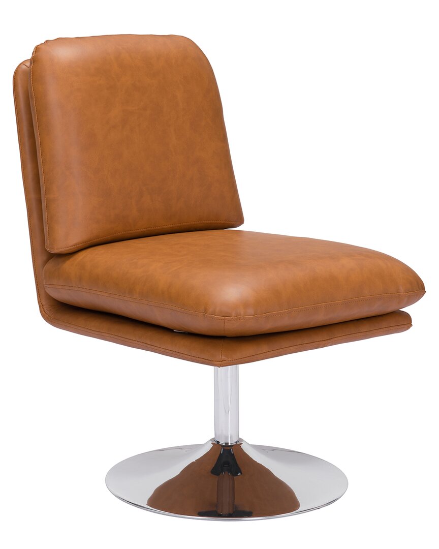 Zuo Modern Rory Accent Chair In Brown/silver
