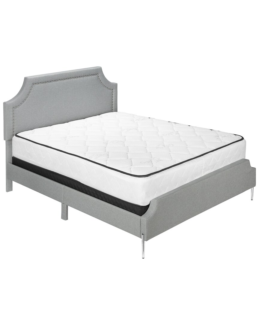 Monarch Specialties Queen Size Platform Bed In Grey