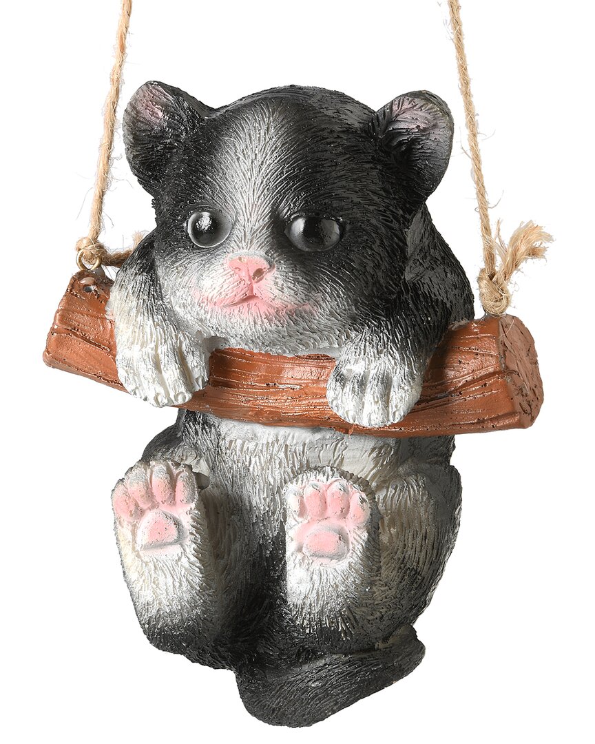 National Tree Company 5in Swinging Black Kitten