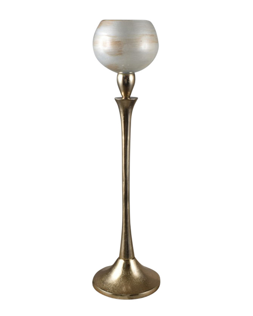 Sagebrook Home Glass Goblet Votive Holder In White
