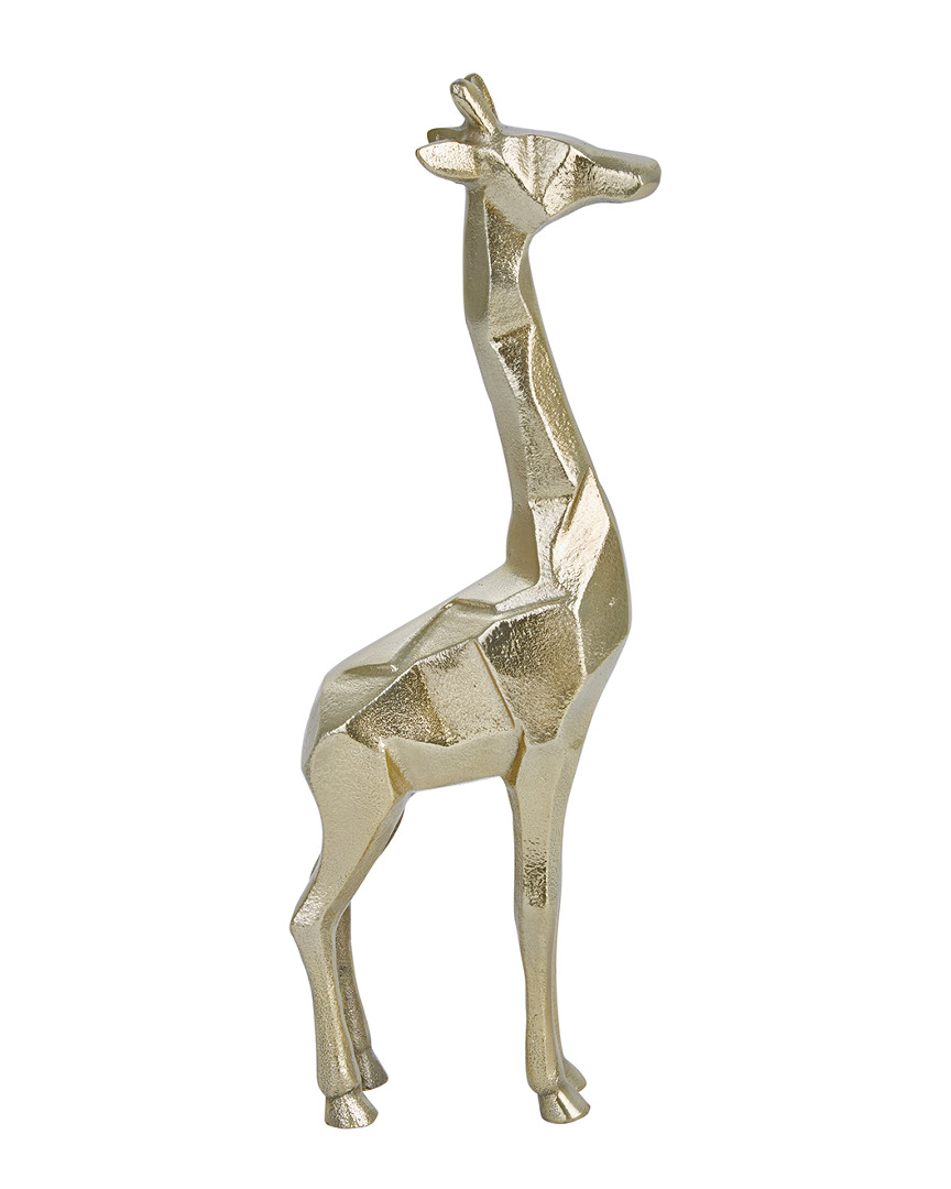 Sagebrook Home Aluminum Giraffe Decor In Gold