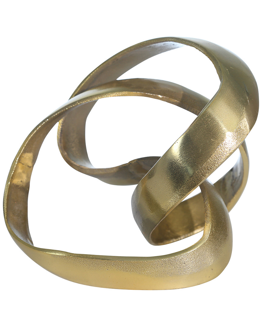 Sagebrook Home Aluminum Knot Sculpture In Gold