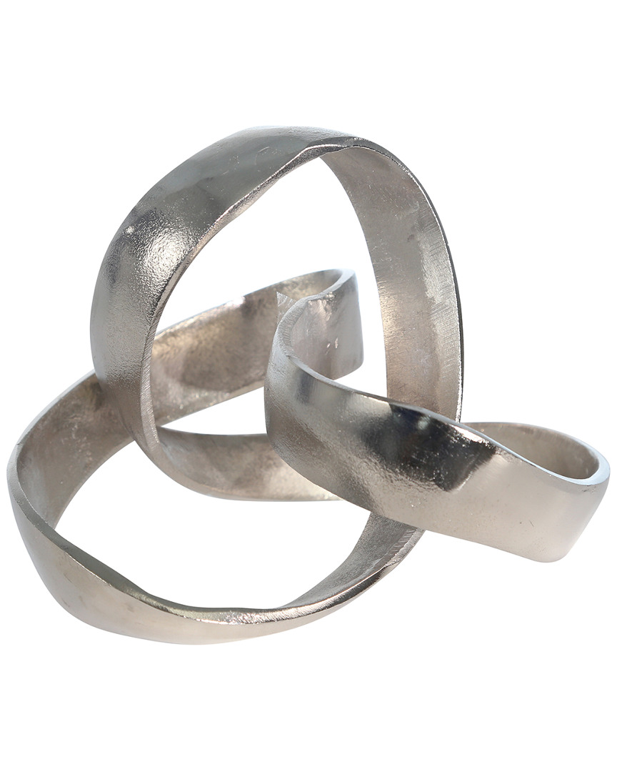 Sagebrook Home Aluminum Knot Sculpture In Silver