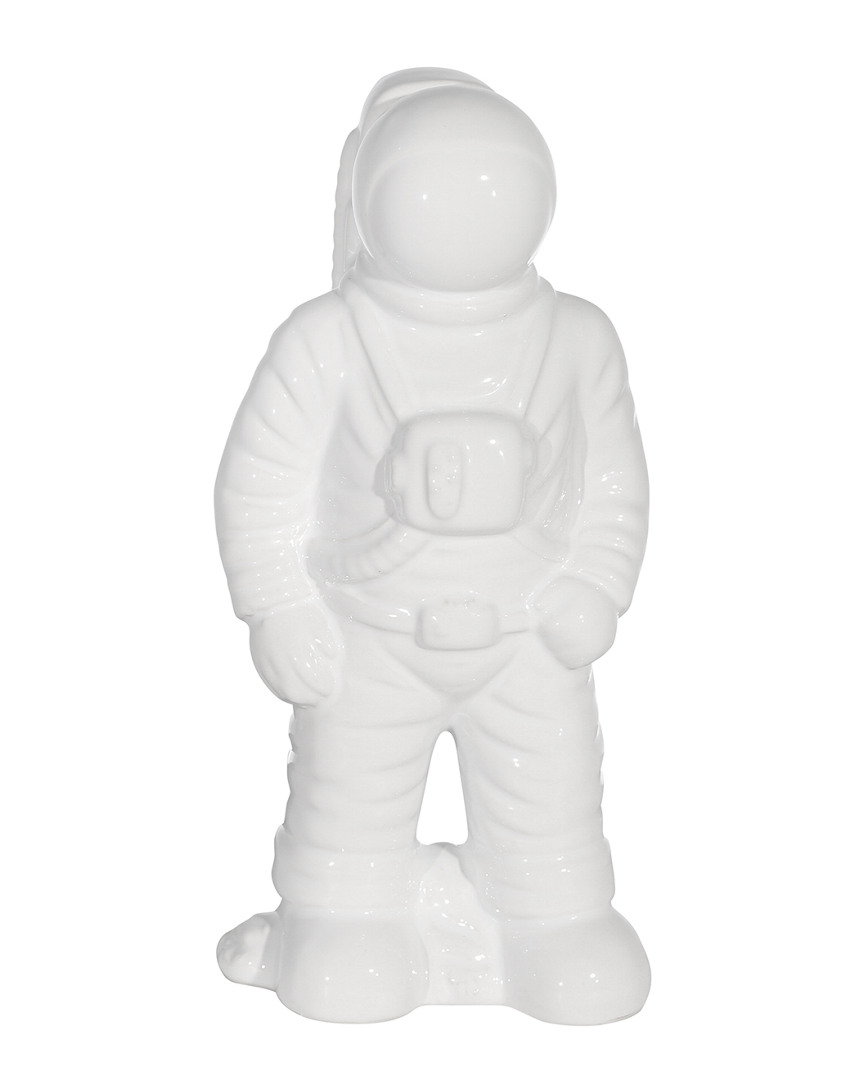 Sagebrook Home Ceramic Astronaut Statuette In White