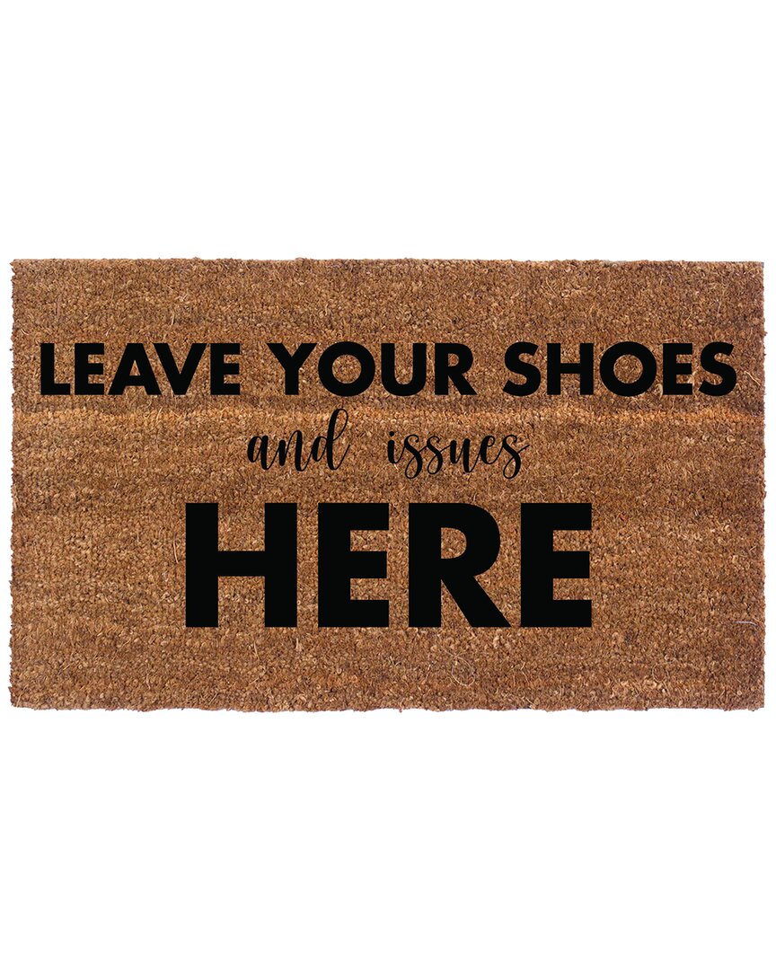 Coco Mats N More Leave Your Shoes & Issues Here Doormat In Multicolor
