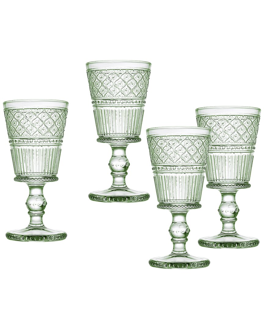 Godinger Claro Goblets Set Of 4 In Green