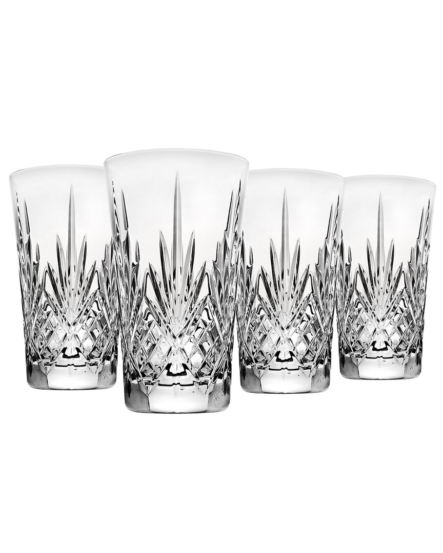 Shop Godinger Set Of 4 Dublin Crystal Drinking Glasses In Clear
