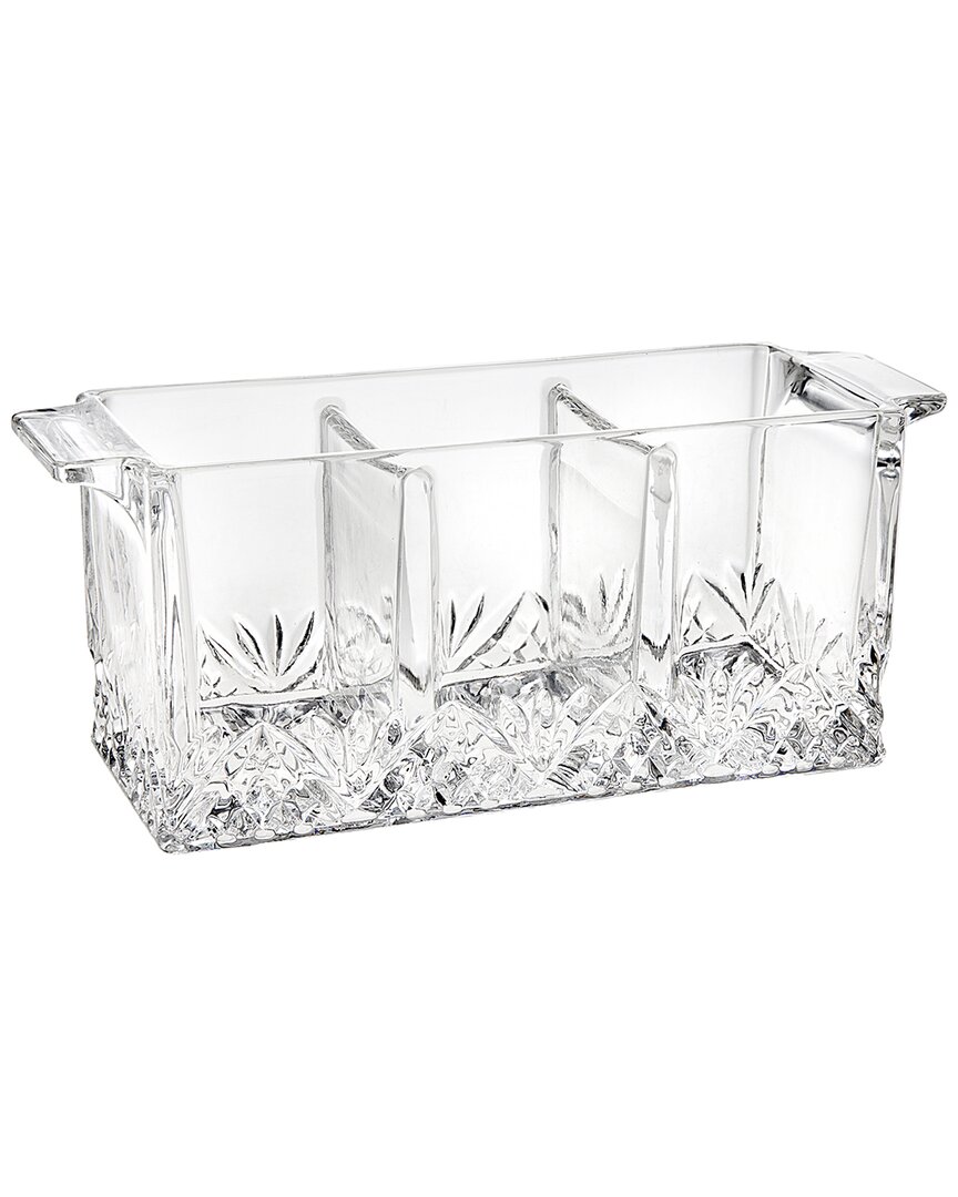 Godinger Dublin Crystal Flatware Caddy In Clear