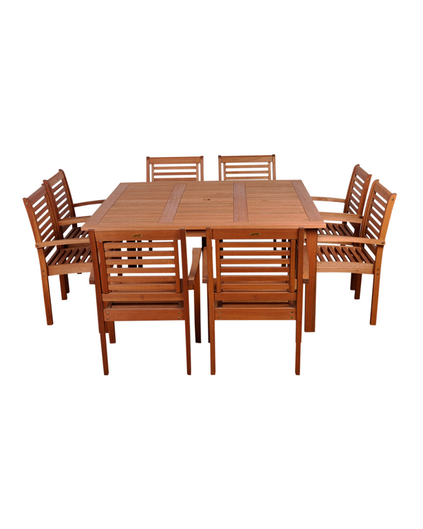 Amazonia Milano 9pc Patio Dining Set