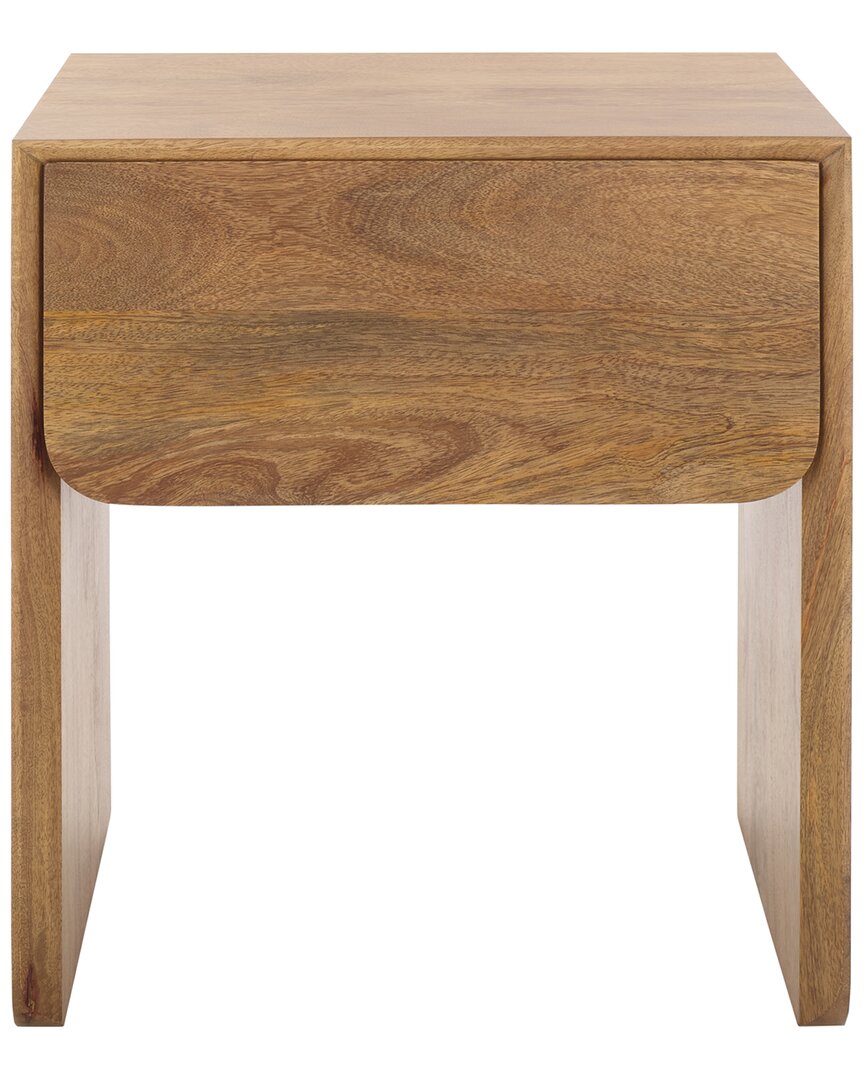 Safavieh Couture Grigorio 1 Drawer Wood Nightstand In Brown