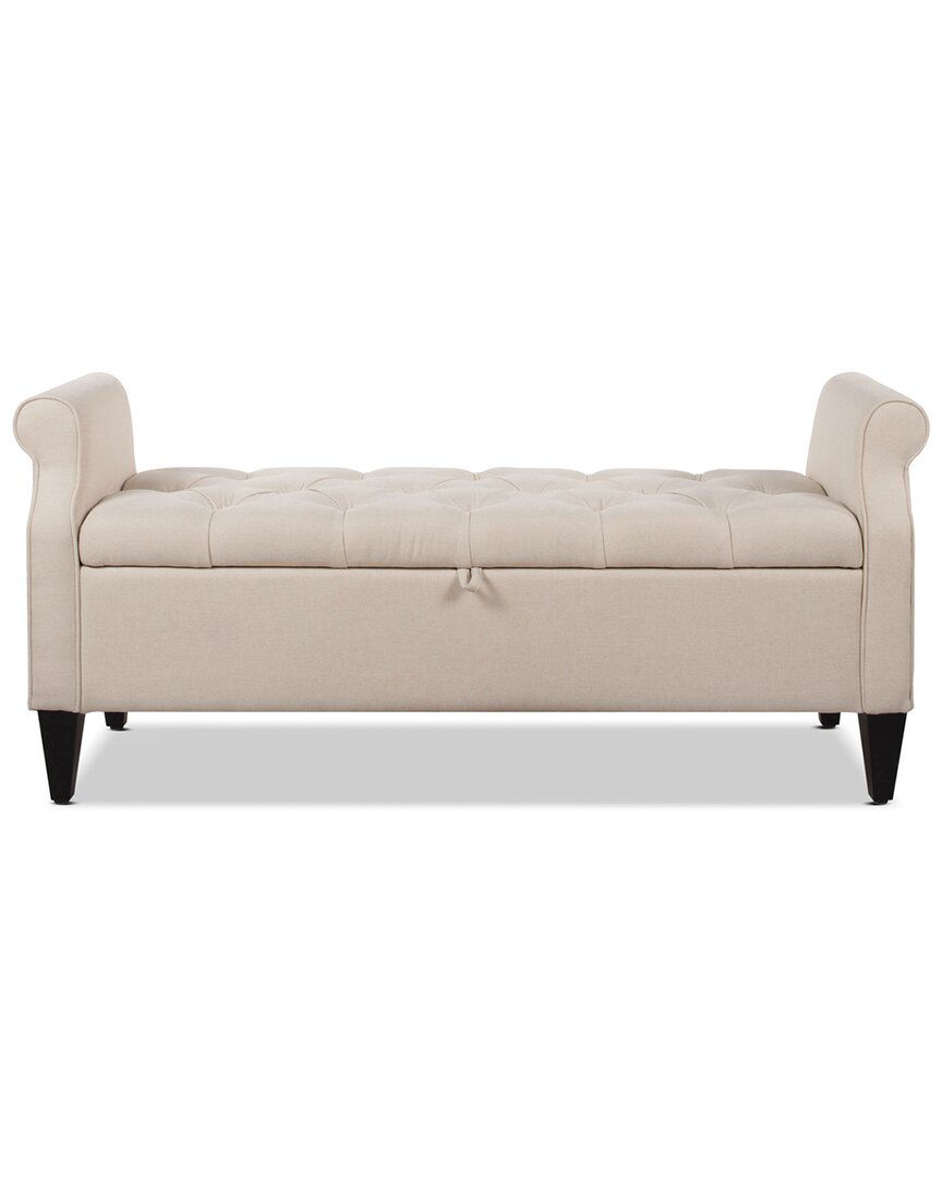 Jennifer Taylor Home Jacqueline Tufted Roll Arm Storage Bench In Sky