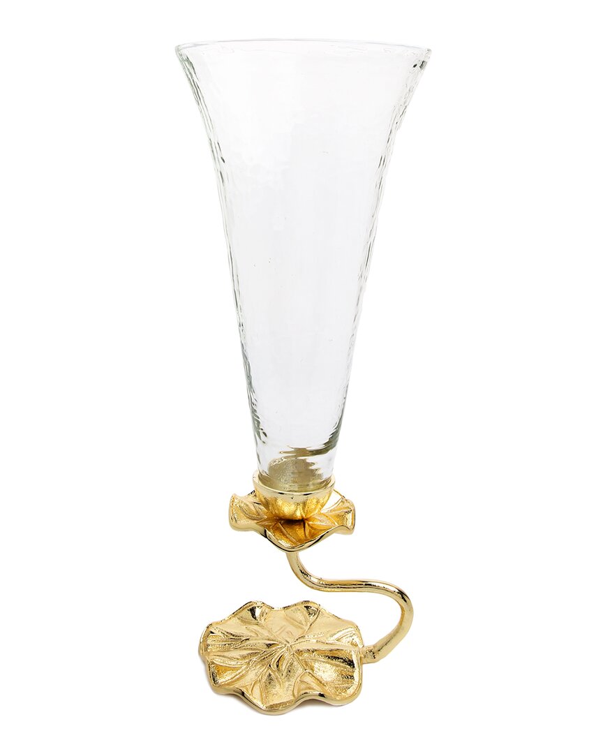 Alice Pazkus 9.5in Gold Vase