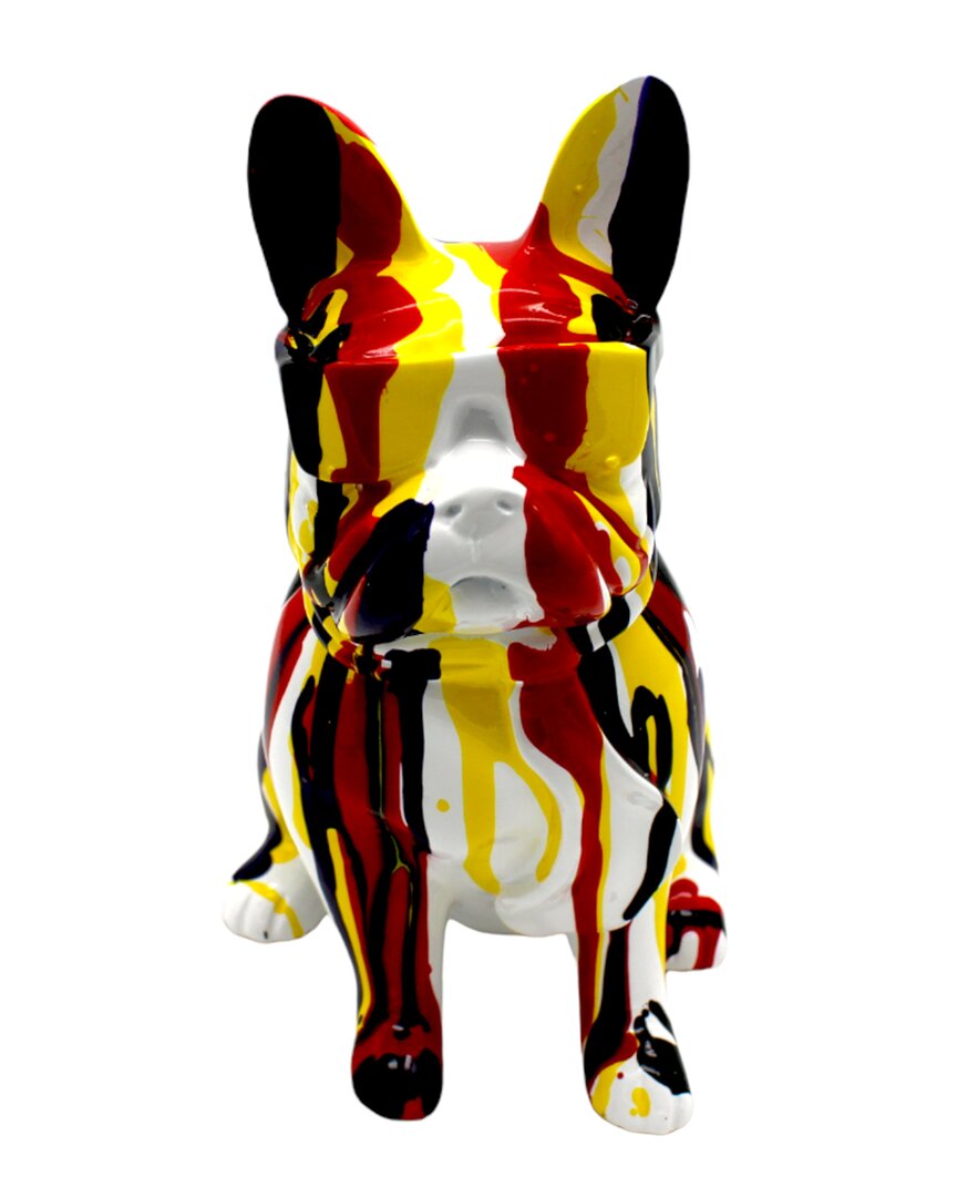 Interior Illusions Plus Red & Yellow Graffiti Dog With Glasses