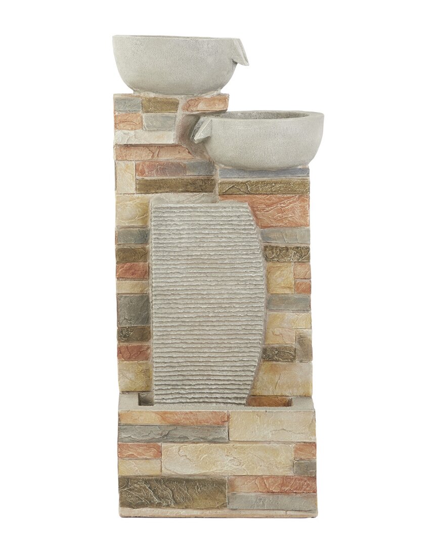 Peyton Lane Traditional Indoor/outdoor Stone And Brick Water Fountain In Grey