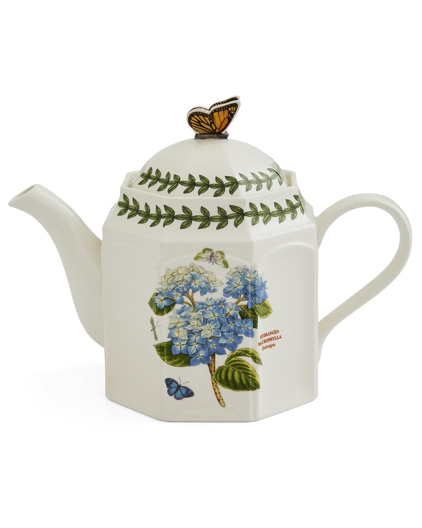 Portmeirion Portmerion Botanic Garden Bouquet 2 Pint Teapot In Green