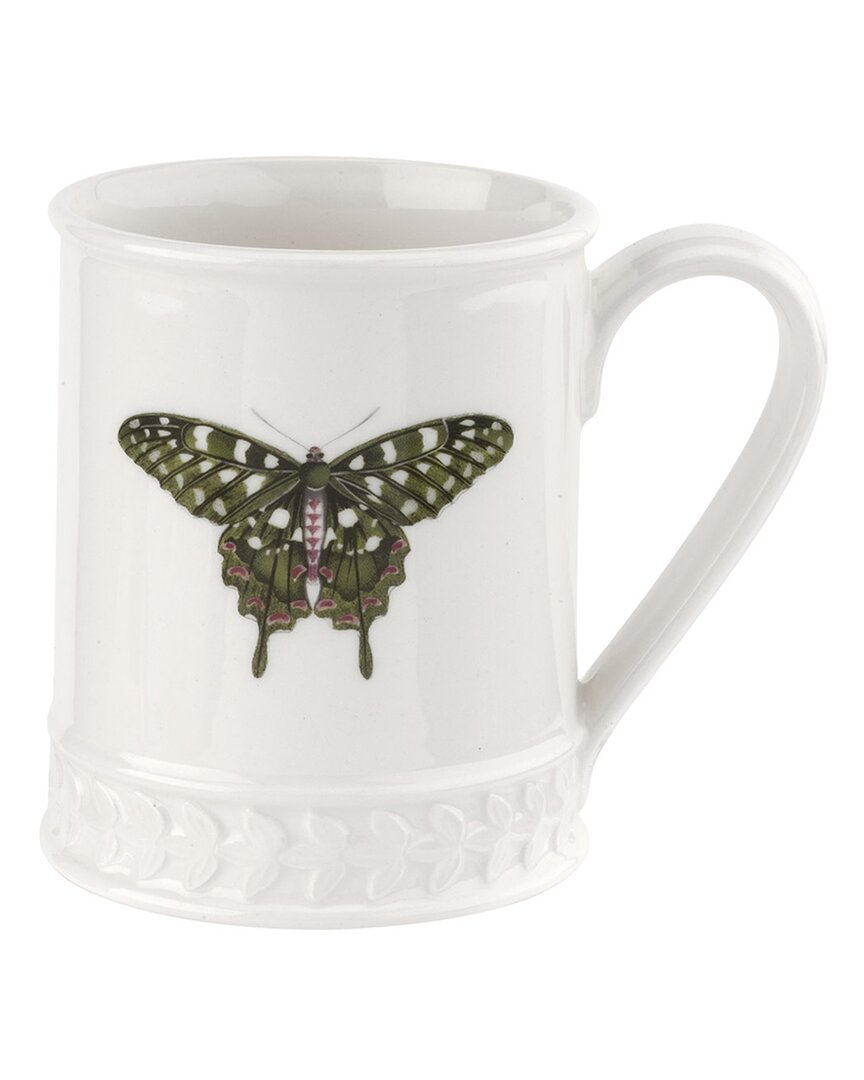 Portmeirion Botanic Garden Set Of 4 16oz Harmony Butterfly Mugs In Blue