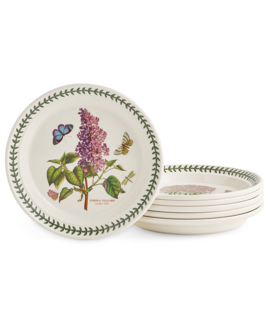 Portmeirion Botanic Garden Set Of 6 Salad Plates In Beige