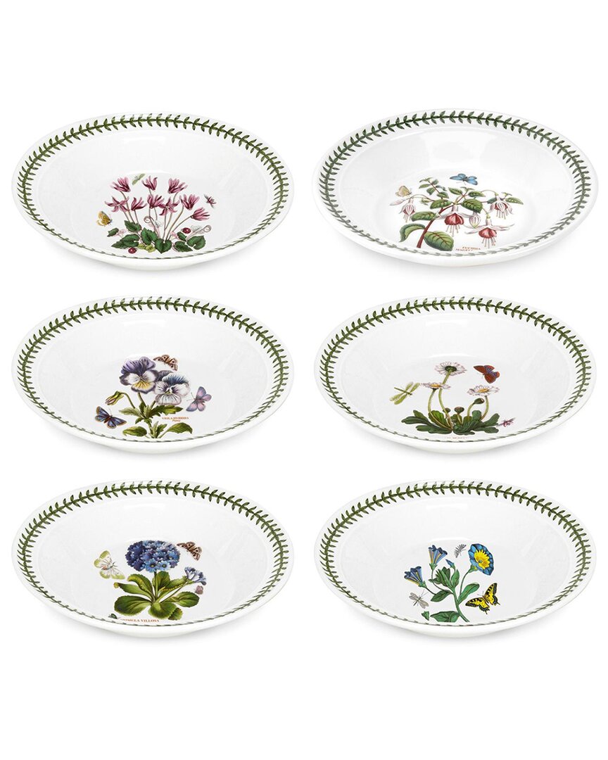 Portmeirion Botanic Garden Set Of 6 Soup Bowls In Beige