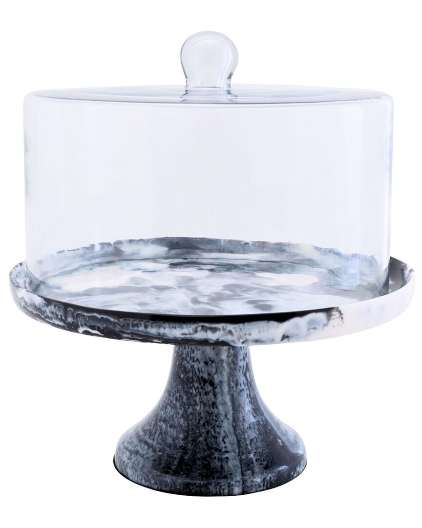 Godinger Lucente Resin Cake Stand And Dome