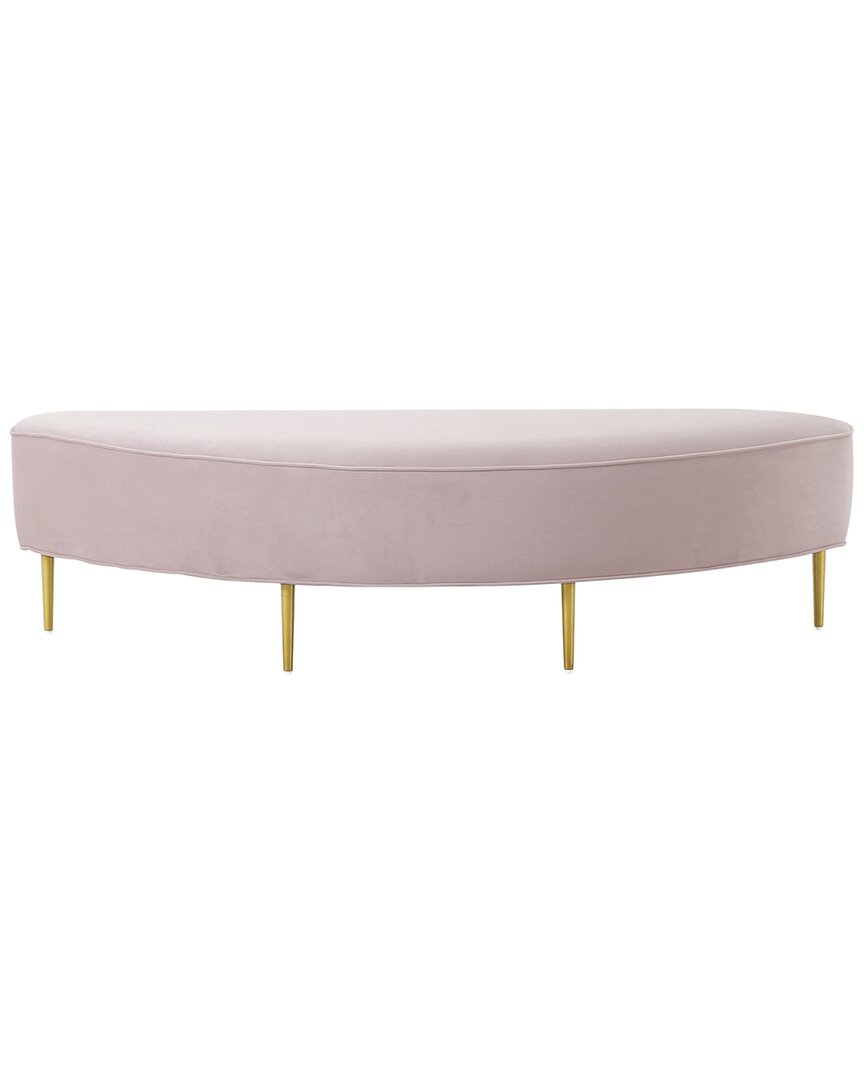 Tov Furniture Bianca Velvet Full Bench In Pink