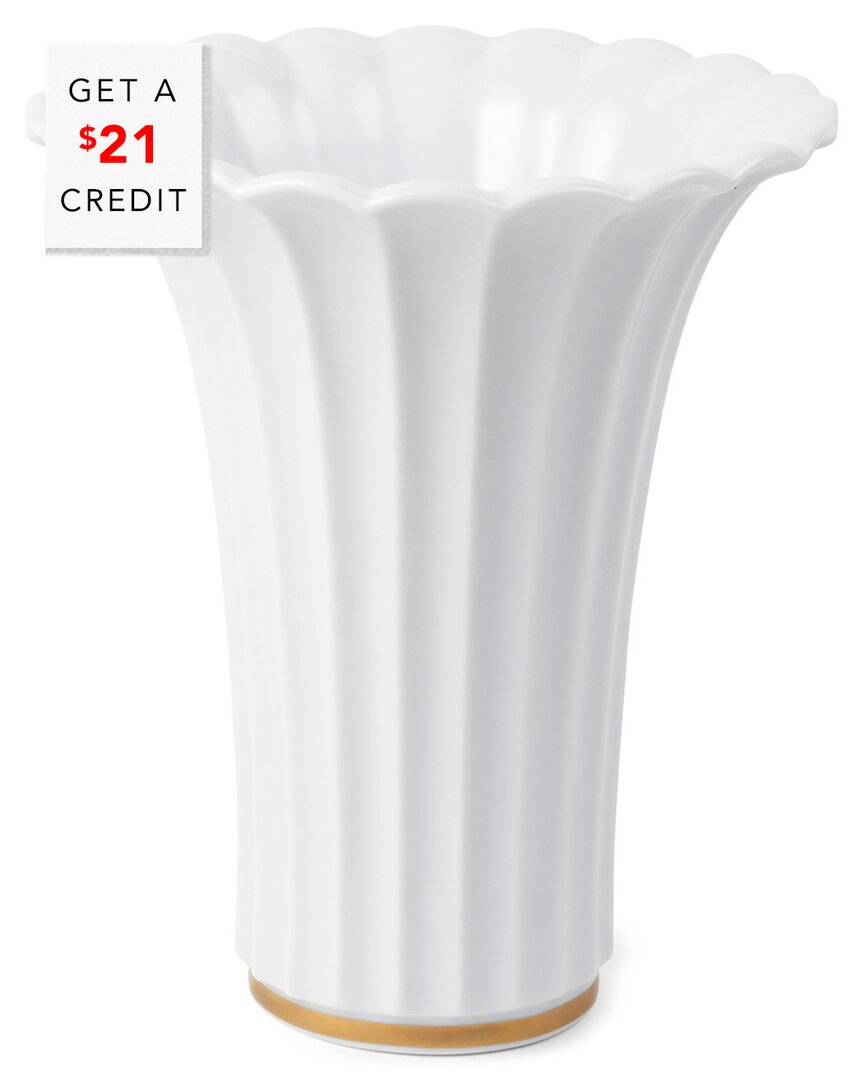 Royal Copenhagen Golden Christmas Trumpet Vase With $21 Credit