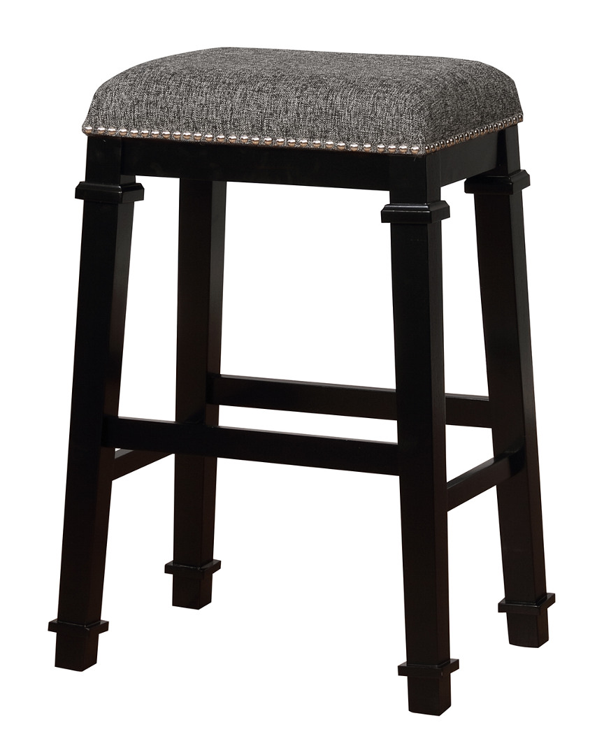 Linon Furniture Linon Kyley Black And White Tweed Backless Bar Stool