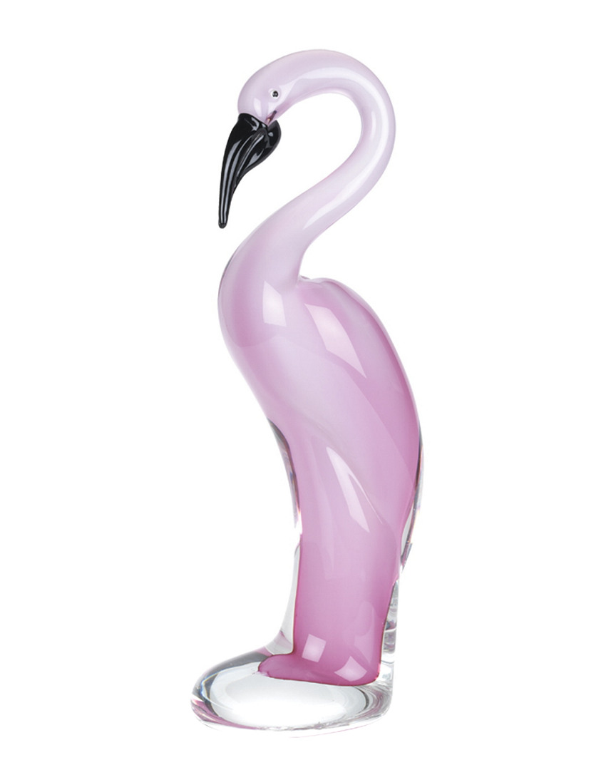 Badash Crystal Murano Style Art Glass Pink Flamingo