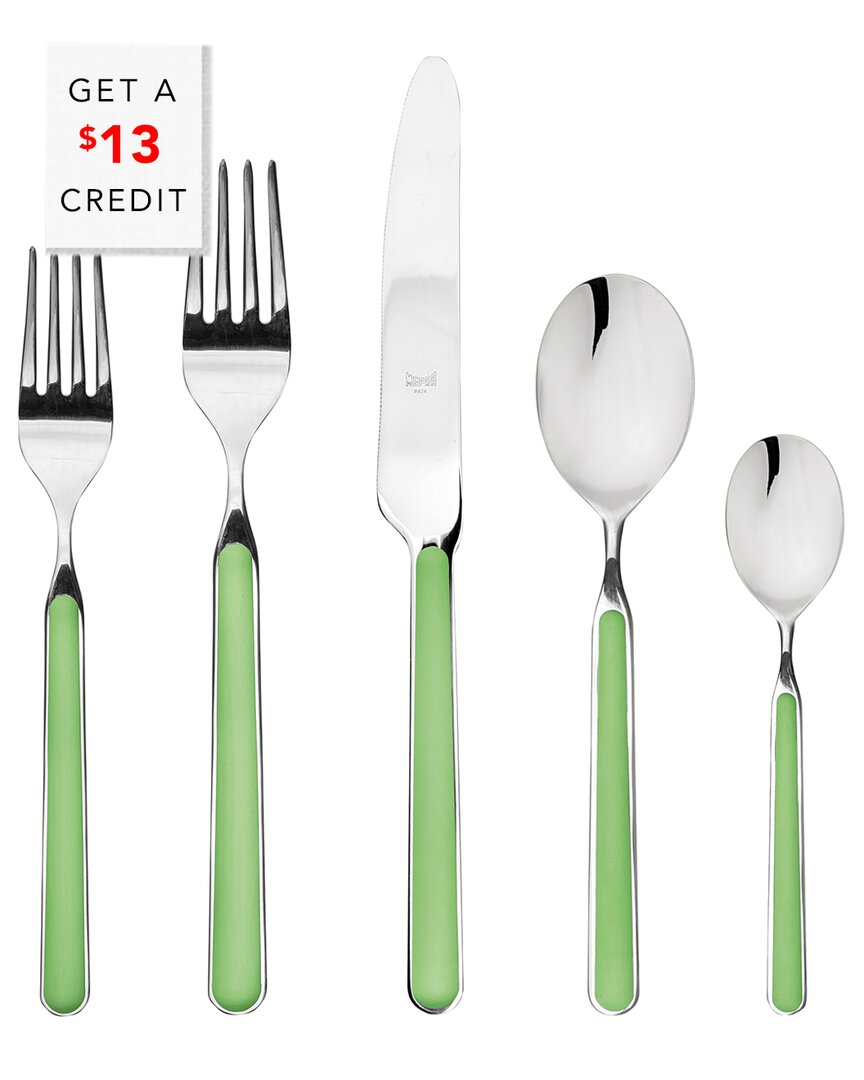 Mepra Fantasia Flatware Set In Green