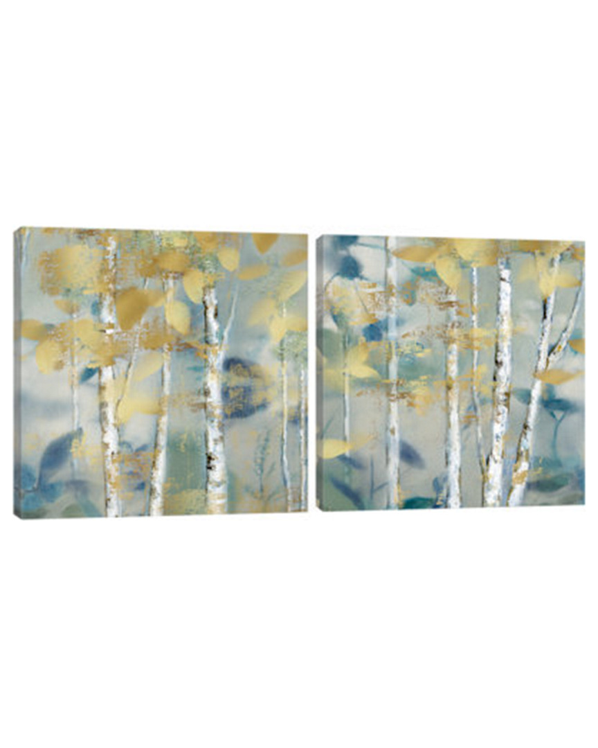 Icanvas Gilded Forest Detail Diptych By Nan