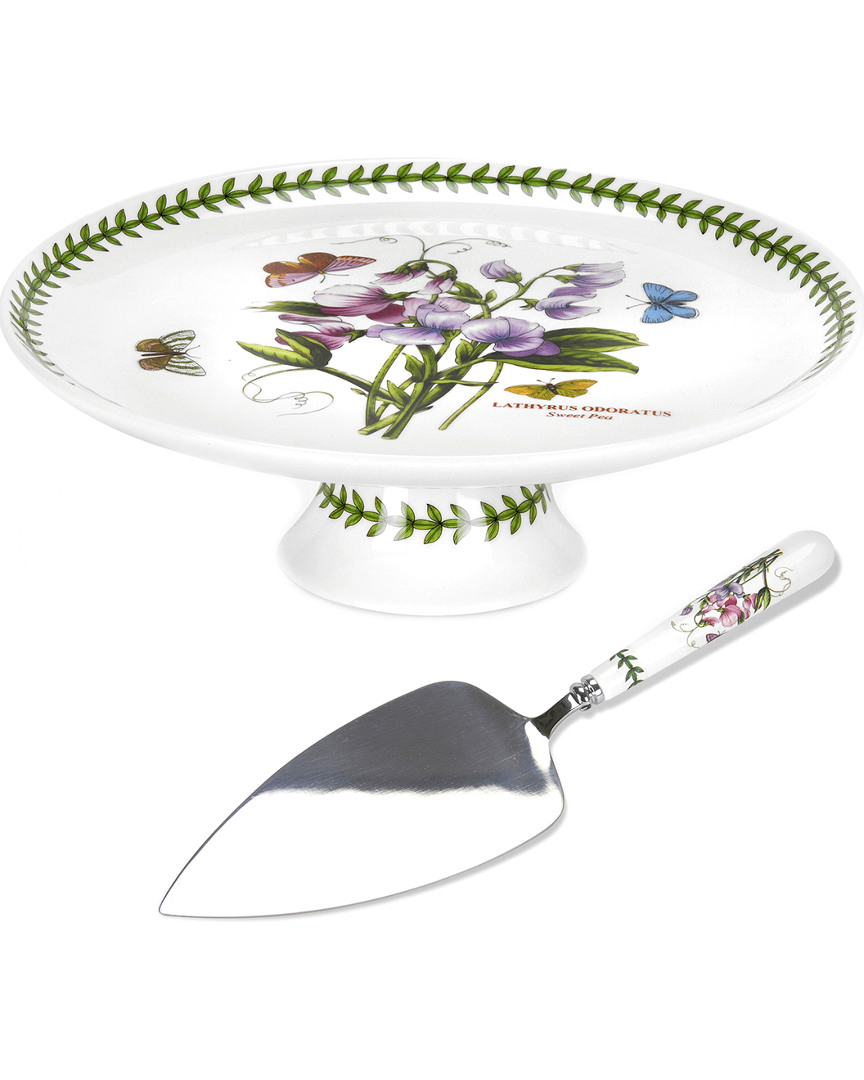 Portmeirion 10in Botanic Garden Cake Plate & Server