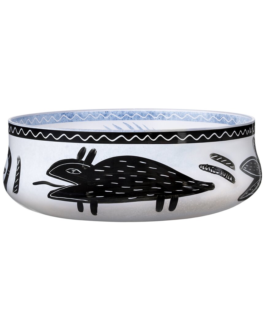 Kosta Boda Handmade Caramba Bowl In Black