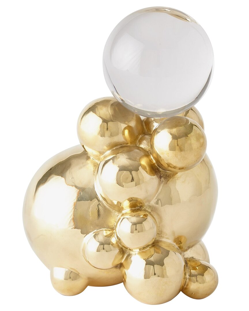 Global Views Bubble Orb Holder In Brass